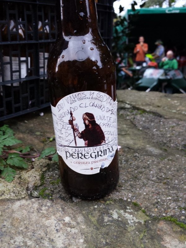A closeup of pilgrim beer sold here