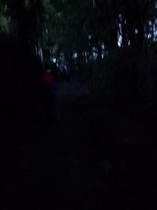 Yes the path is dark when we start out in the morning at 0849