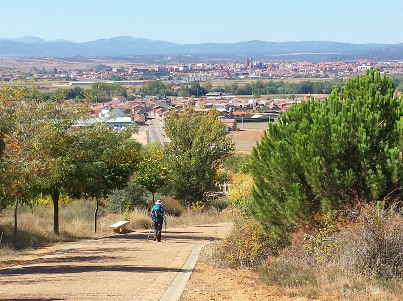The view down the hill to Astorga