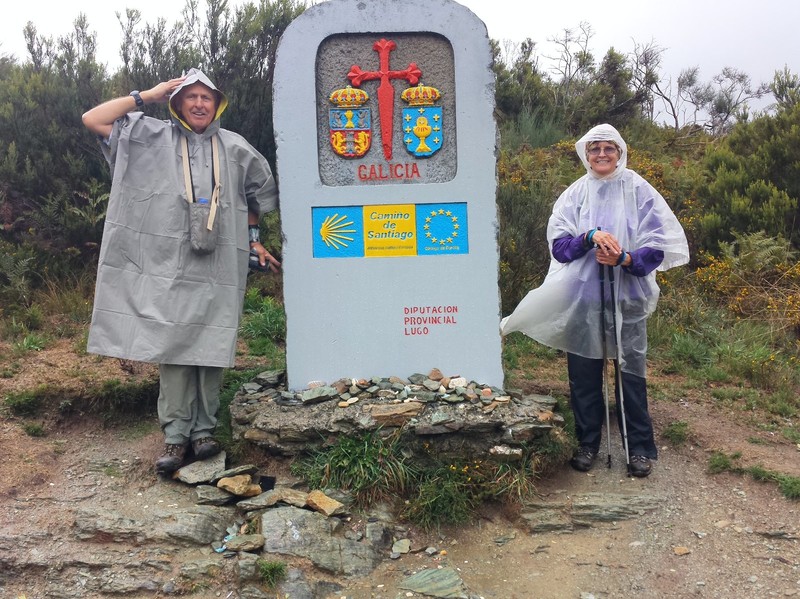 The official boundary marker into Region of Galicia, Spain
