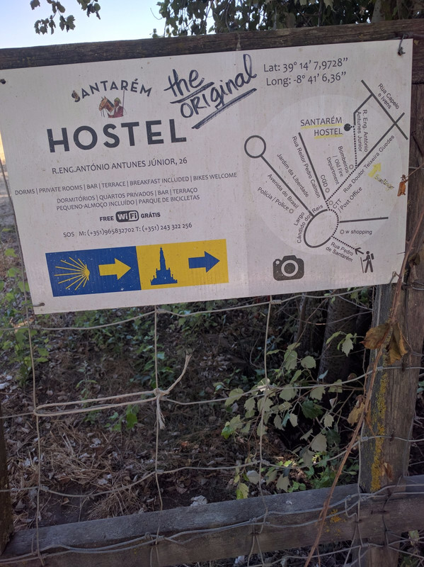 Santarem Hostel sign