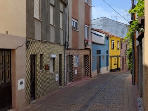 Old streets before the bridge to Aguedo