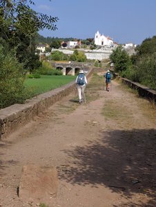Jo and Karen walking along old Roman road