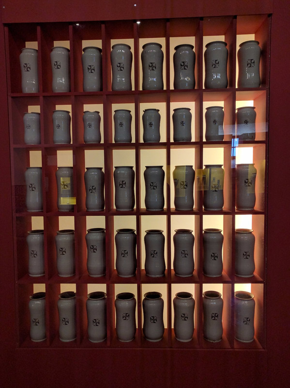Apothecary containers in Convent of Christ - Tomar