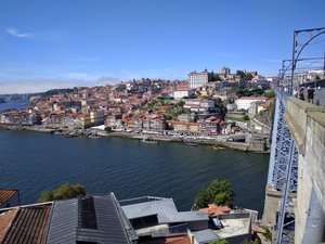 From the bridge looking across Douro River to Porto 