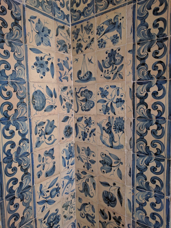 Tile work in hall