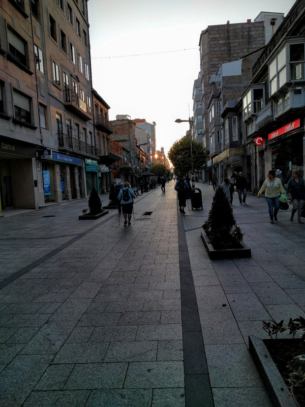 This street is like a pedestrian mall as we walk up and out of Vigo