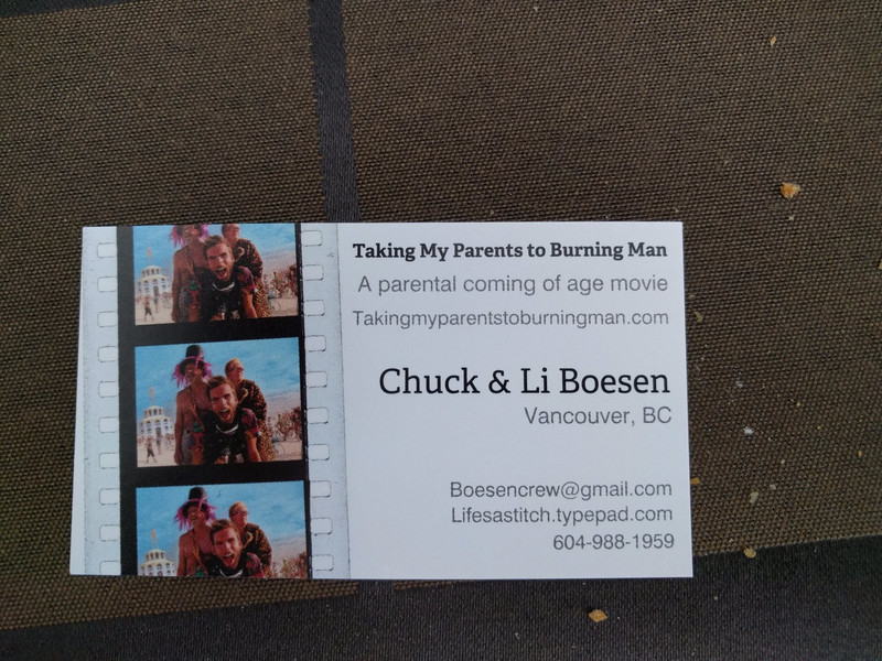 The card of Chuck and Li Boesen