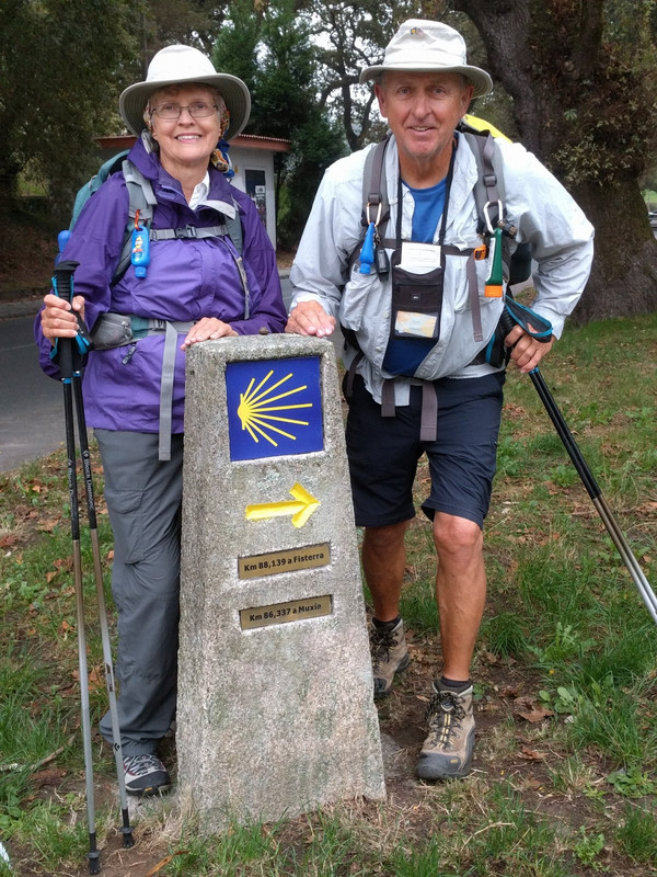 I join Karen at this our first milepost to Fisterre