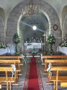 Village chapel ready for wedding