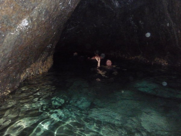 Swimming in the lava tunnel