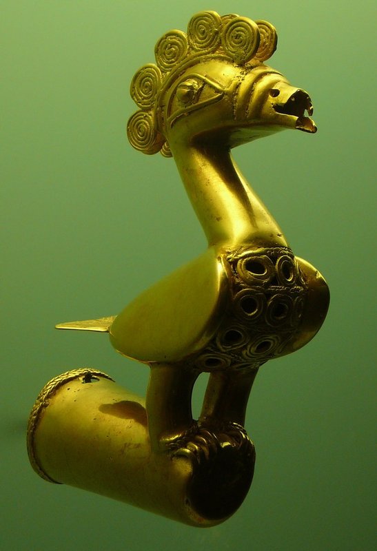 Ook gouden knop van een staf van de Zenu.