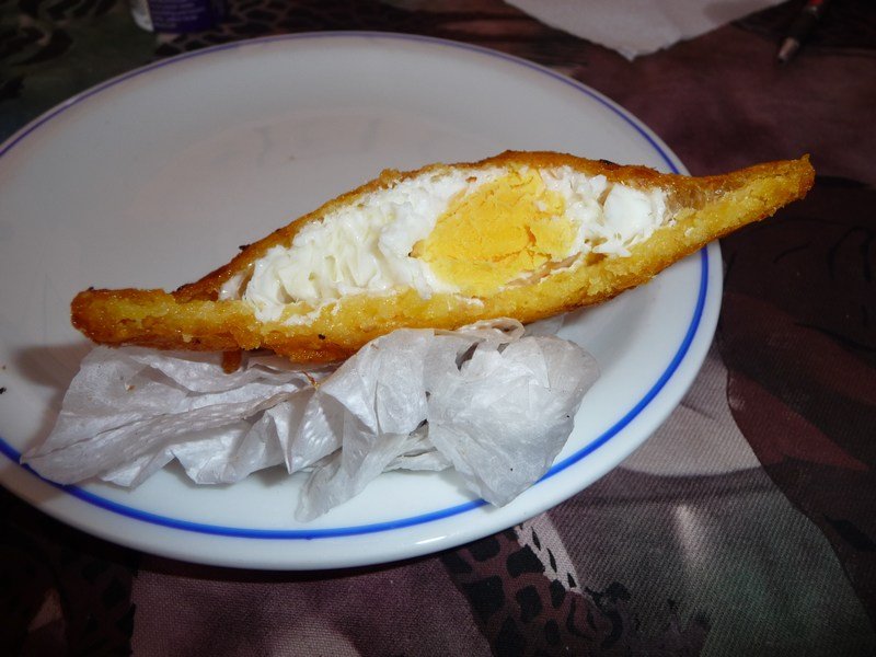 Het ei is de enige vulling van een echte Arepa de huevos.