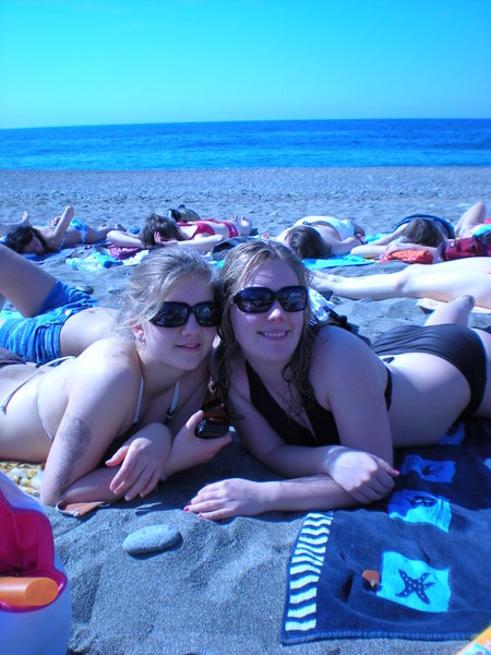 Me and Florine on the beach