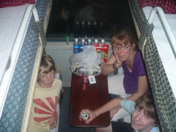 Cosy compartment on reunification express train - fun