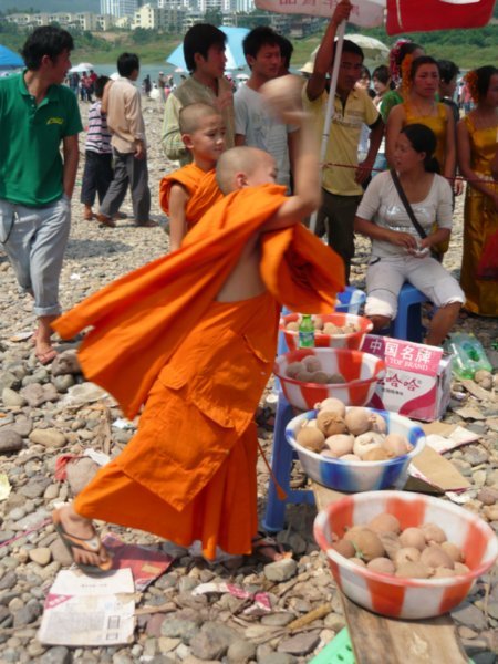 Monk kids invariably won at coconut shies