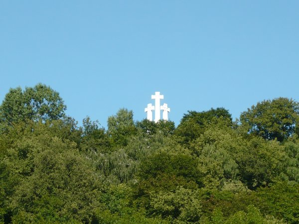 3 crosses on hill