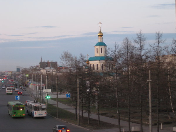 Krasnoyarsk Church and Street