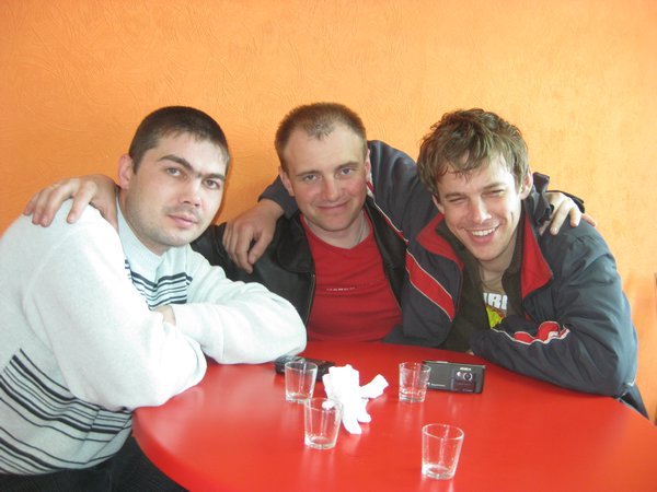 Misha, Zhenja and I somewhere in Severobaikalsk