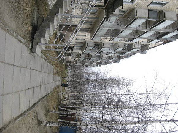 One of the less dilapidated apartment blocks in Novy Urgal