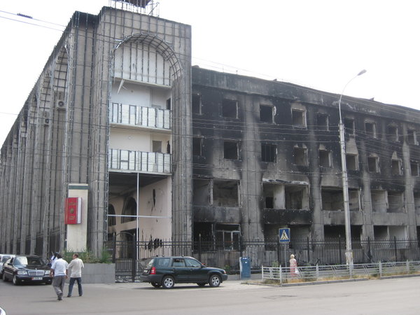 Burned-out Prosecutor's Office, Bishkek, Kyrgyzstan