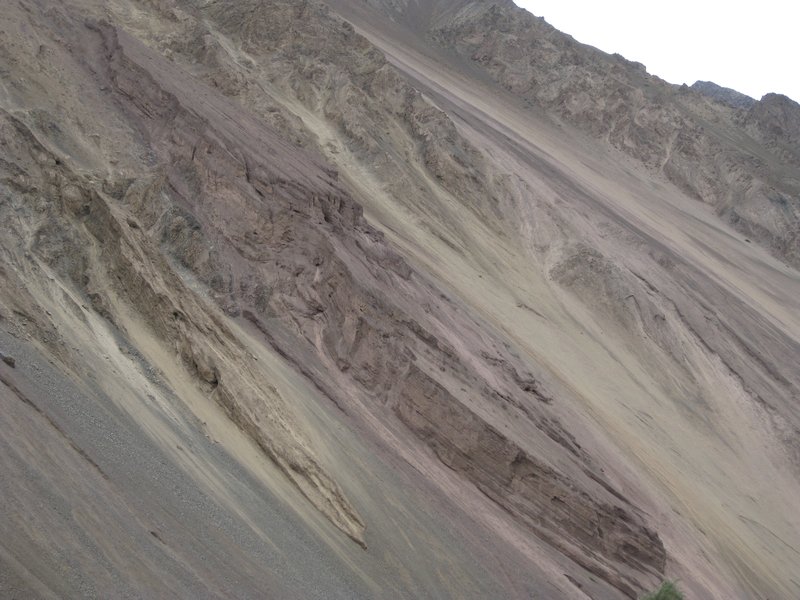 Multicoloured mountain slope near Basid