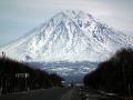 The road from the airport to Petropavlovsk-Kamchatsky