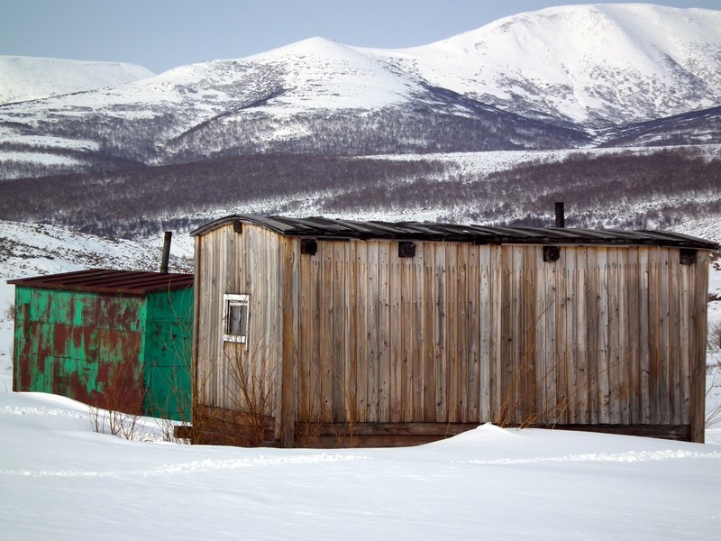 A hunters' cabin, 70km from Anavgay, Kamchatka