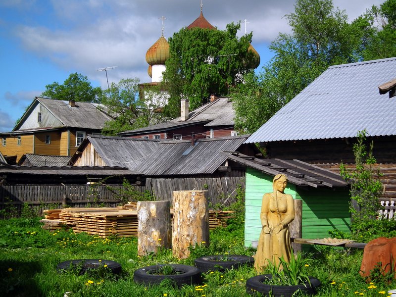 A garden in Kargopol, Arkhangelskaya Oblast
