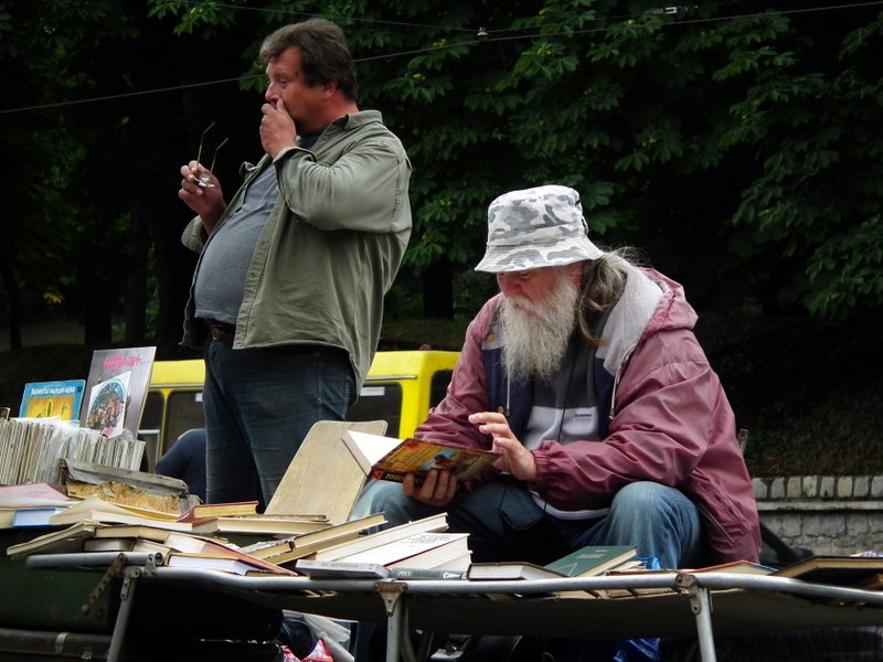 Book sellers in Lviv