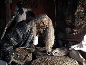 The Russian witch Baba Yaga at the Uglich Museum of Russian Myths and Superstitions