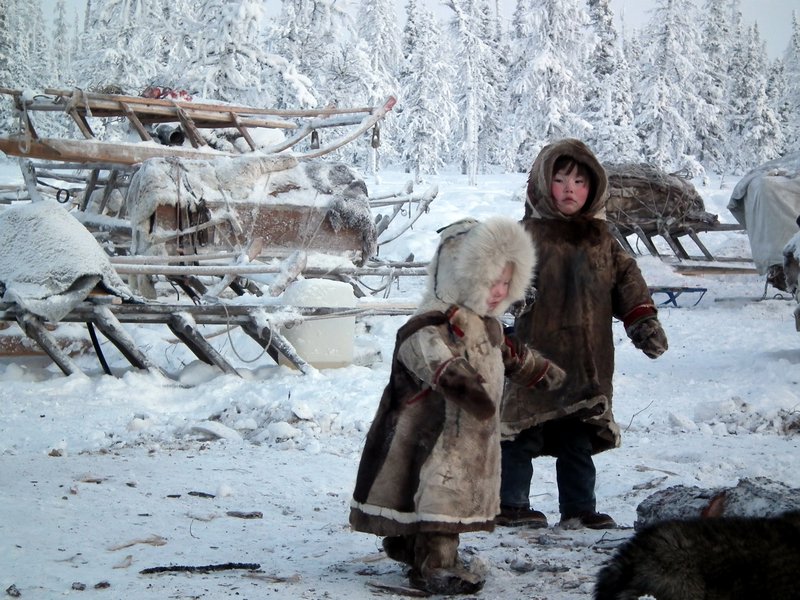 Nenets children, Nadym Region, Siberia