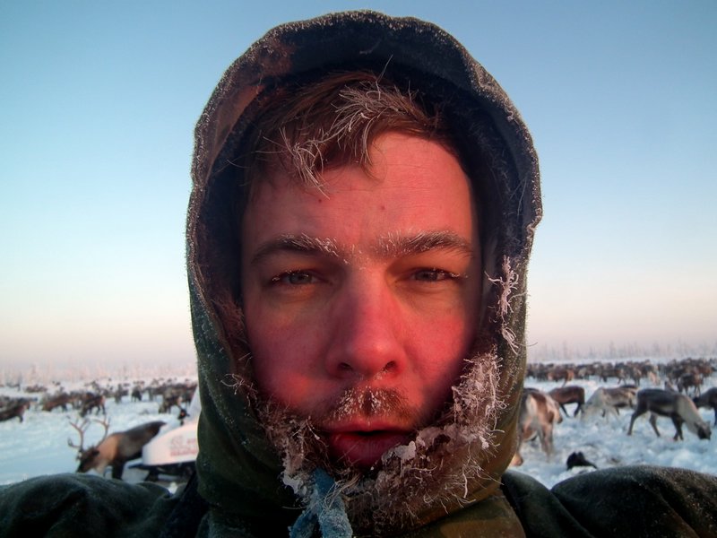 Me after several hours outside, Nadym Region, Siberia
