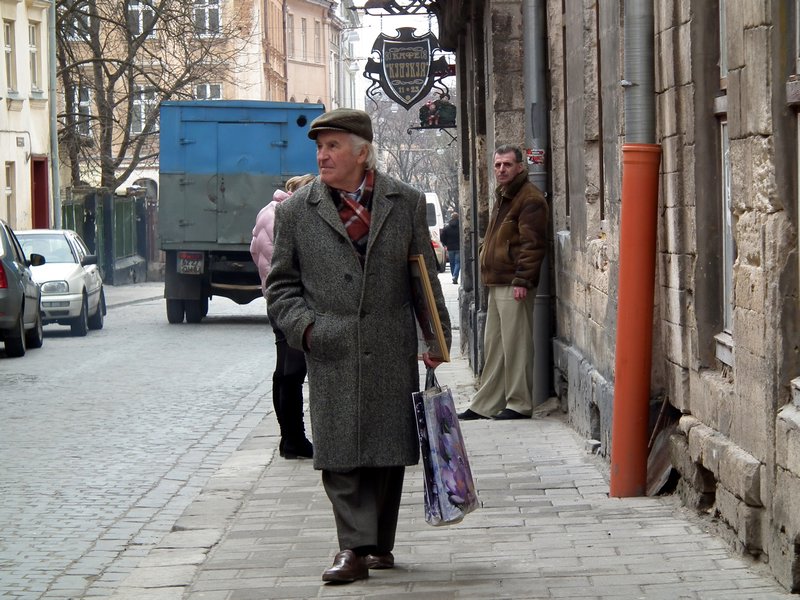 Man in Lviv, Ukraine