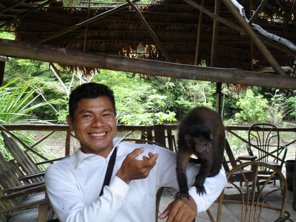 Gerson with monkey