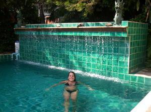 Me in the pool at guest house