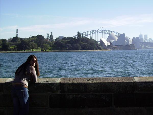 You can see the Opera House and the Harbour Bridge in the background