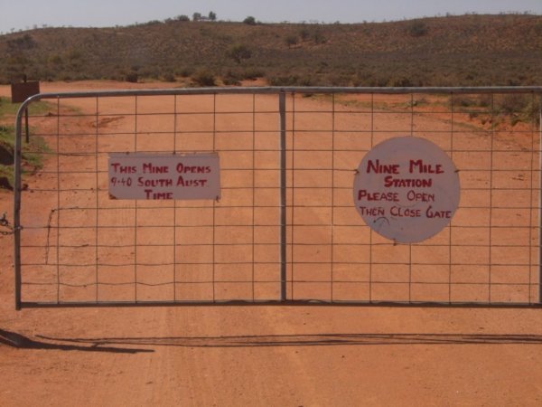 Gate on road to DayDream Mine