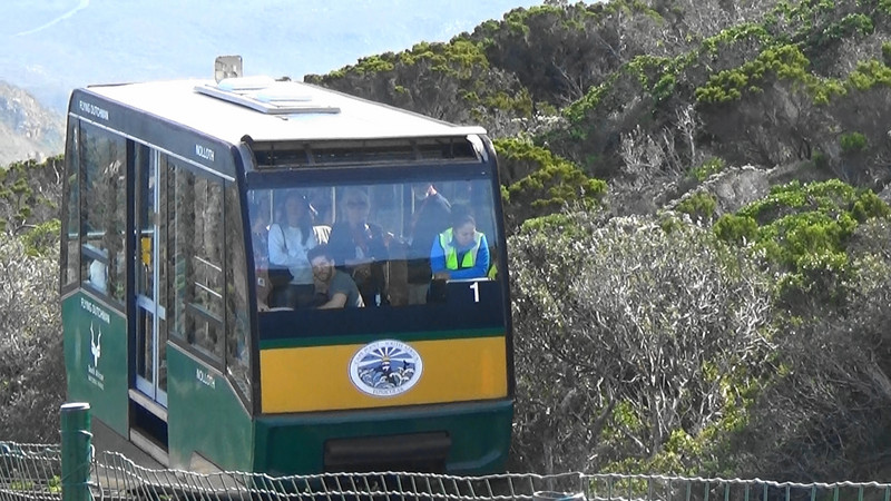 The funicular on its way up