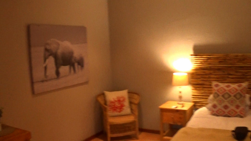 Interior of our room.Love Mama elephant and her baby on one wall