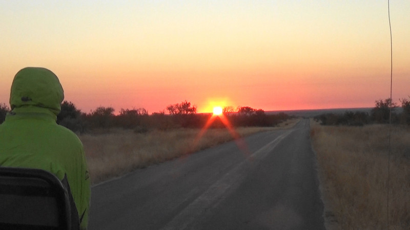 Stunning sun rise on the game drive