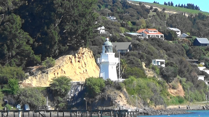 The 'old' lighthouse from the Heads now just outside the village