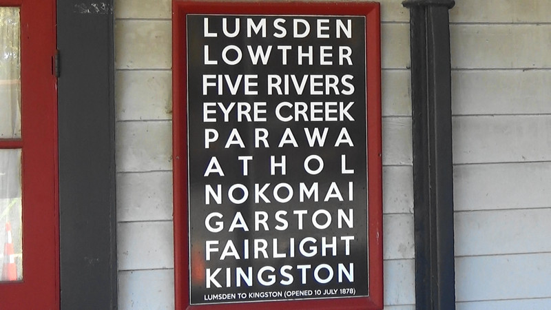 All stations to Kingston from Lumsden