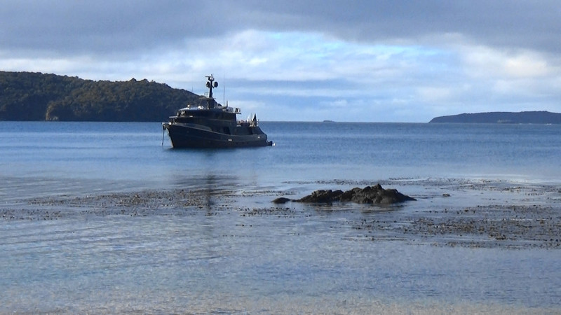 Small cruise boat,off Ulva Island