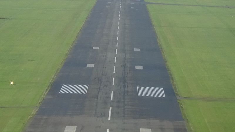 On the approach to Invercargill Airport runway