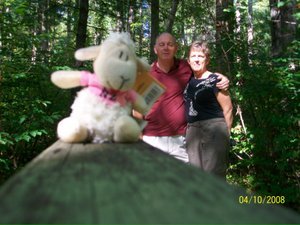 Murray and us on the trail at Otter Lake