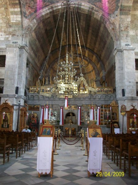 Inside church built in 386AD on Paros