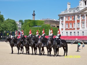 Guards and horses to attention