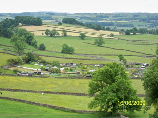 Allotments on the outskirts of Settle