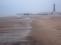 Acres of Blackpool beach looking north 
